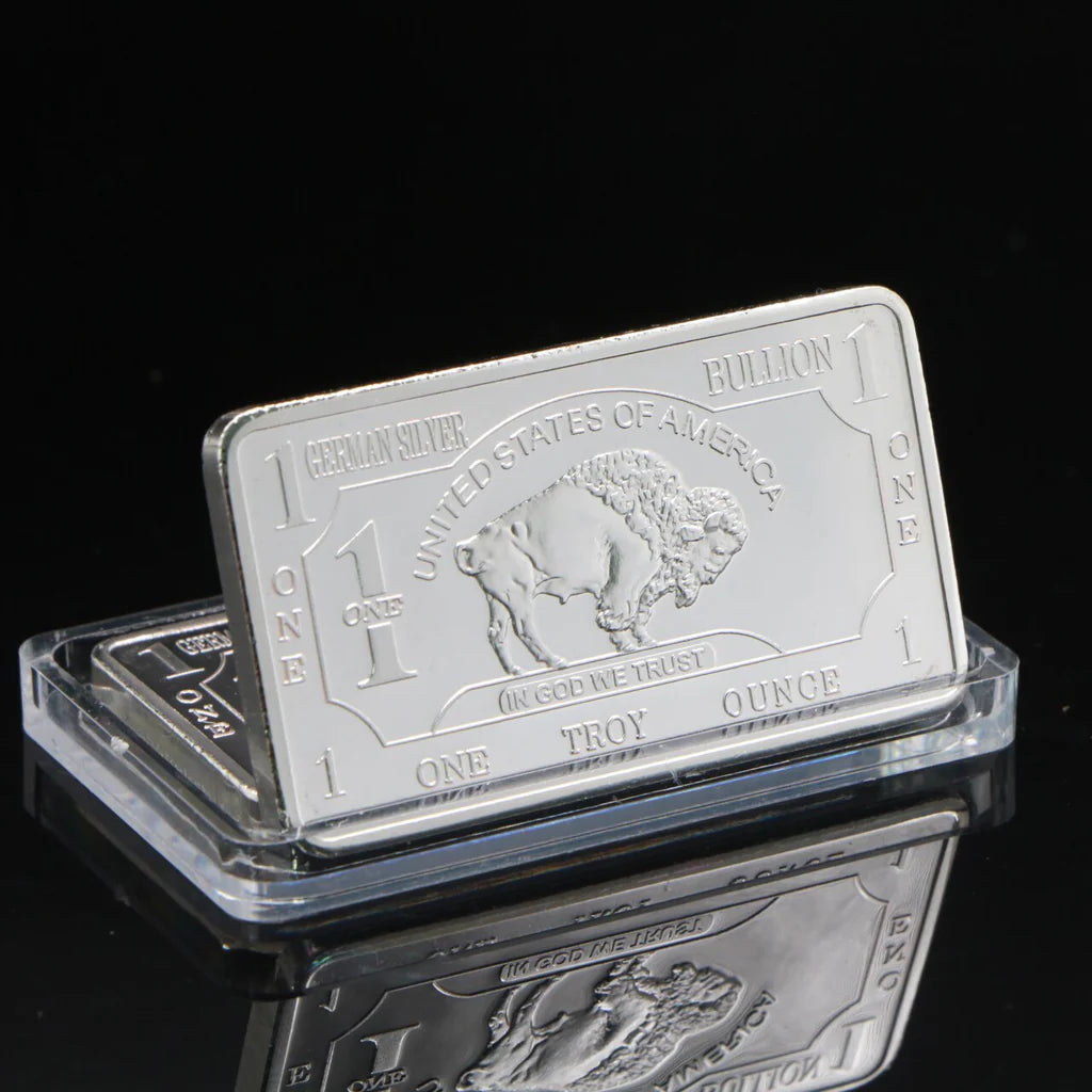 Buffalo German Silver Bar – .999 Fine Silver