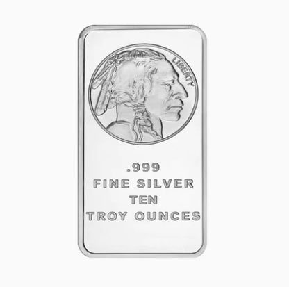 10 oz Buffalo Silver Bar – .999 Fine Silver