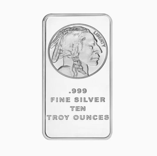 10 oz Buffalo Silver Bar – .999 Fine Silver