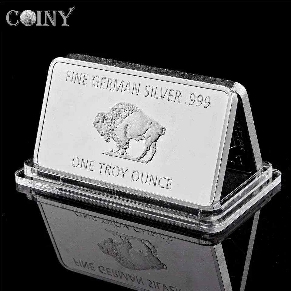 Buffalo German Silver Bar – .999 Fine Silver