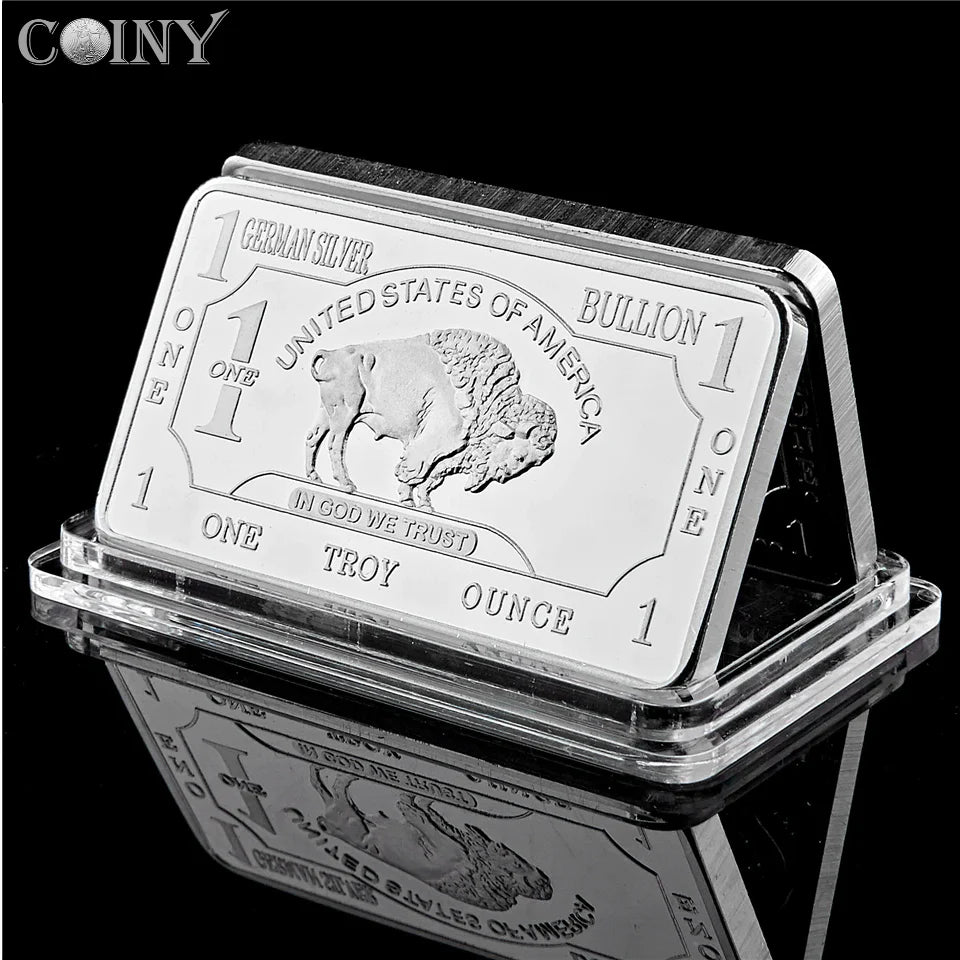 Buffalo German Silver Bar – .999 Fine Silver